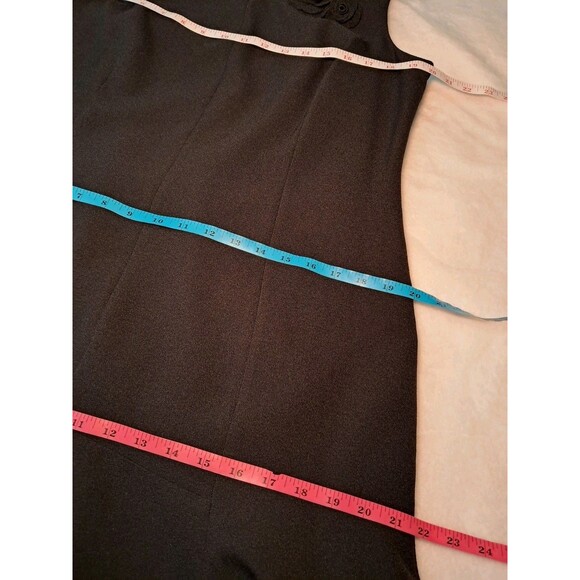 NWT Karl Lagerfeld Paris Size 14 Sleeveless Fit Flare Black Knee Length Dress - Picture 8 of 11